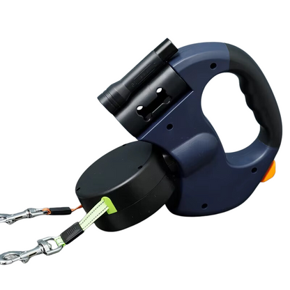 Pettly™ DoubleLeash: LED Licht Dubbele Hoofd Intrekbare Hondenriem