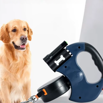 Pettly™ DoubleLeash: LED Licht Dubbele Hoofd Intrekbare Hondenriem