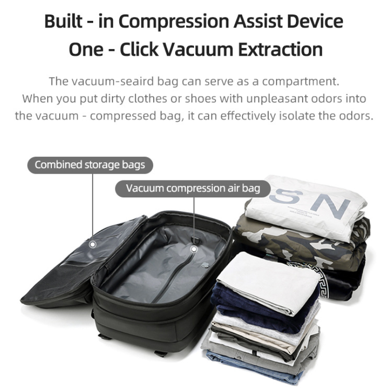 CompressionBag™ – Ruimte Besparende Compressie Vacuüm Reistas