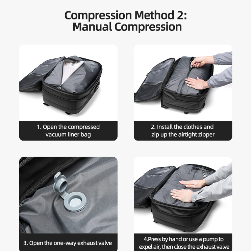 CompressionBag™ – Ruimte Besparende Compressie Vacuüm Reistas