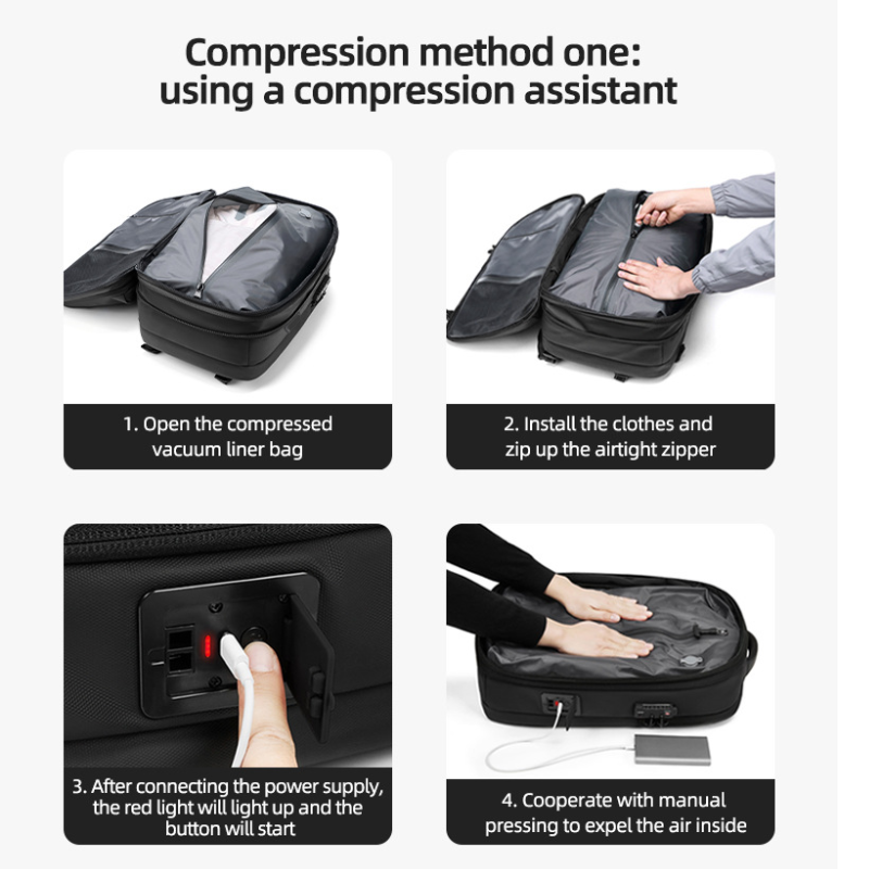 CompressionBag™ – Ruimte Besparende Compressie Vacuüm Reistas