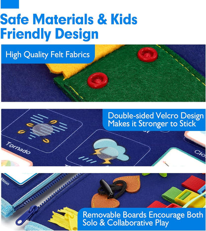 BusyBuddies Board Zintuiglijk Fijne Motoriek Montessori Educatief Busy Board