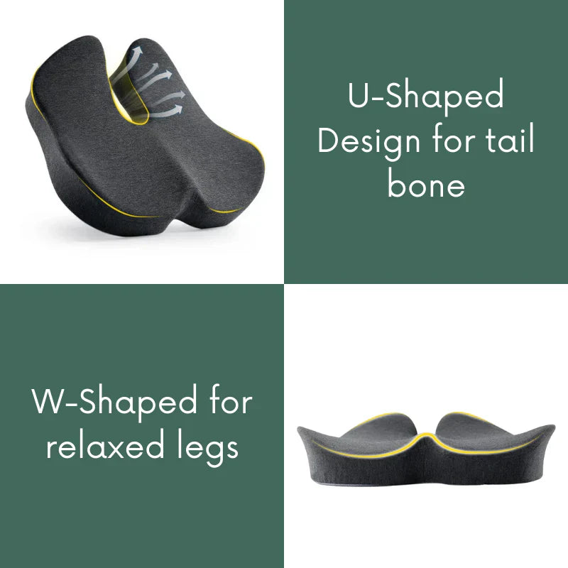 Comforta™ – Geheugenschuim Coccyx Ontlastend Zitkussen