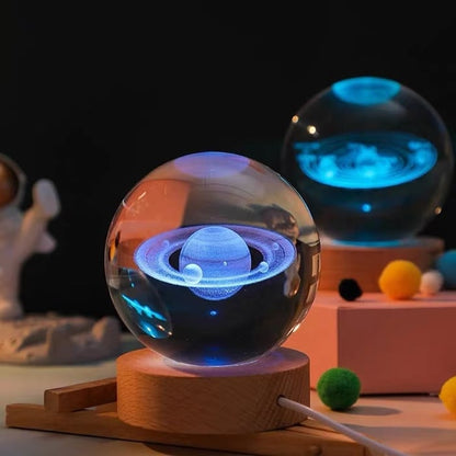 Lumera™ CrystalBall - 3D Zonnestelsel Kristallen Bal Met LED Licht