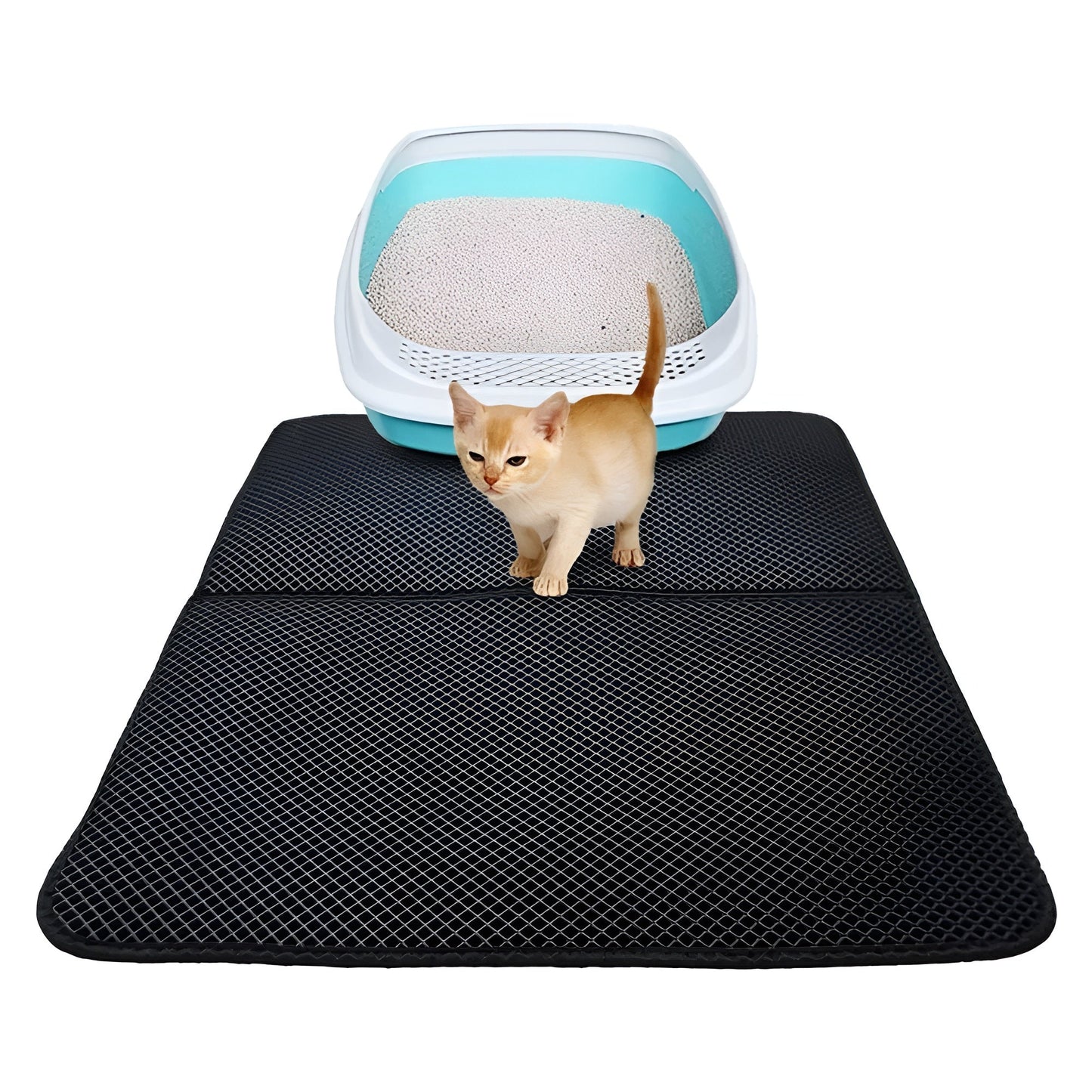 Pettly™ LitterMat – Hygiënische Anti-Verspreiding Kattenbak Mat