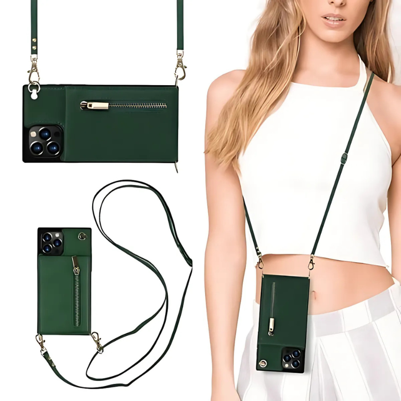 PocketLoop™ Crossbody Telefoonhoes – Portemonnee & Kaarthouder in Één
