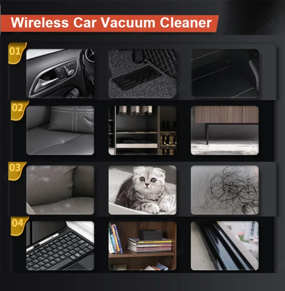 CleanPro™ AutoVac – Krachtige Draagbare Accu Stofzuiger voor Moeilijke Hoekjes