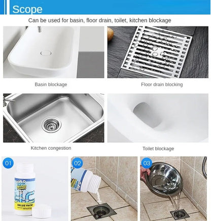 CleanPro™ PipeCleaner – Krachtige Gootsteen- & Afvoerreiniger Poeder