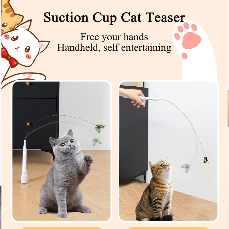 Pettly™ DancingButterfly: Werkt Op Batterijen Interactief Speels Dansend Vlinder Voor Katten