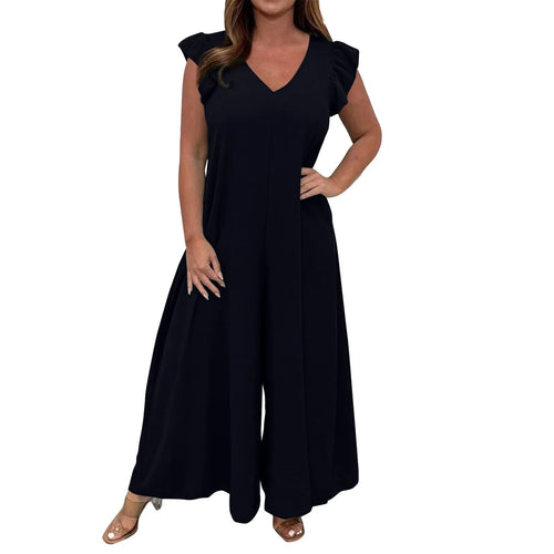 Luniva™ SummerFlow Jumpsuit – Luchtige Zomer Jumpsuit met Geruffelde Mouwen
