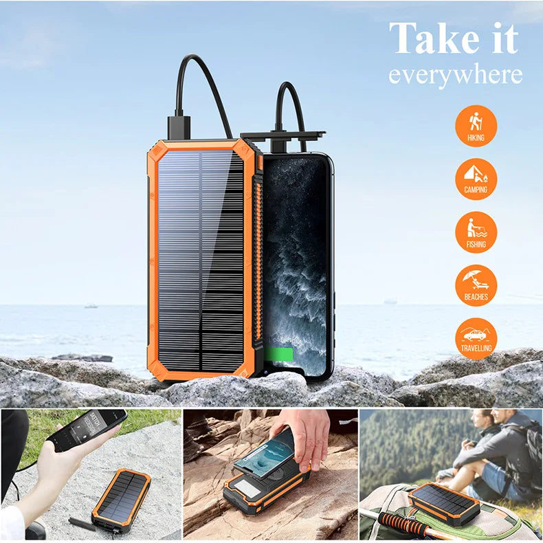 Solarix™ PowerBank – Draagbare Zonne-energie Draadloze Powerbank