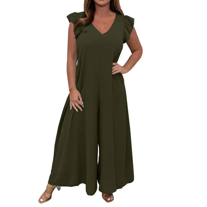 Luniva™ SummerFlow Jumpsuit – Luchtige Zomer Jumpsuit met Geruffelde Mouwen