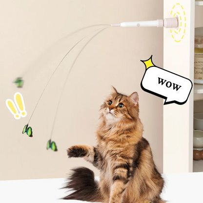 Pettly™ DancingButterfly: Werkt Op Batterijen Interactief Speels Dansend Vlinder Voor Katten