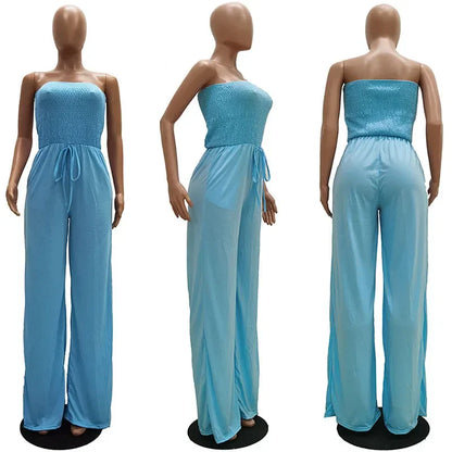 Luvine™ PureTube Jumpsuit: Buis Bovenkant Effen Kleur Jumpsuit