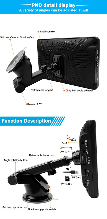 TechDrive™ CarPlay – 7 Inch Draadloze Draagbare Apple & Android Auto Scherm