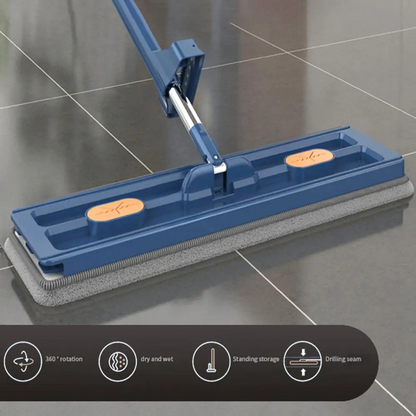 CleanPro™ RotatingMop – 360° Draaibare Vlakke Dweil voor Moeiteloos Reinigen