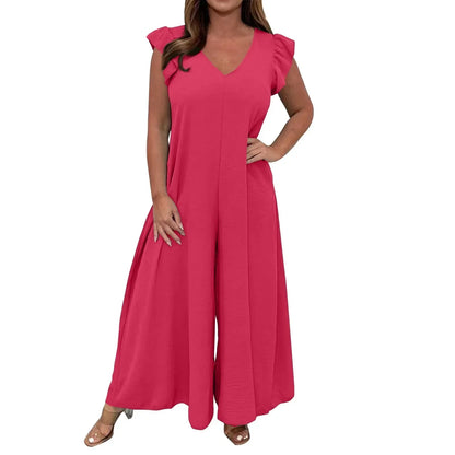 Luniva™ SummerFlow Jumpsuit – Luchtige Zomer Jumpsuit met Geruffelde Mouwen