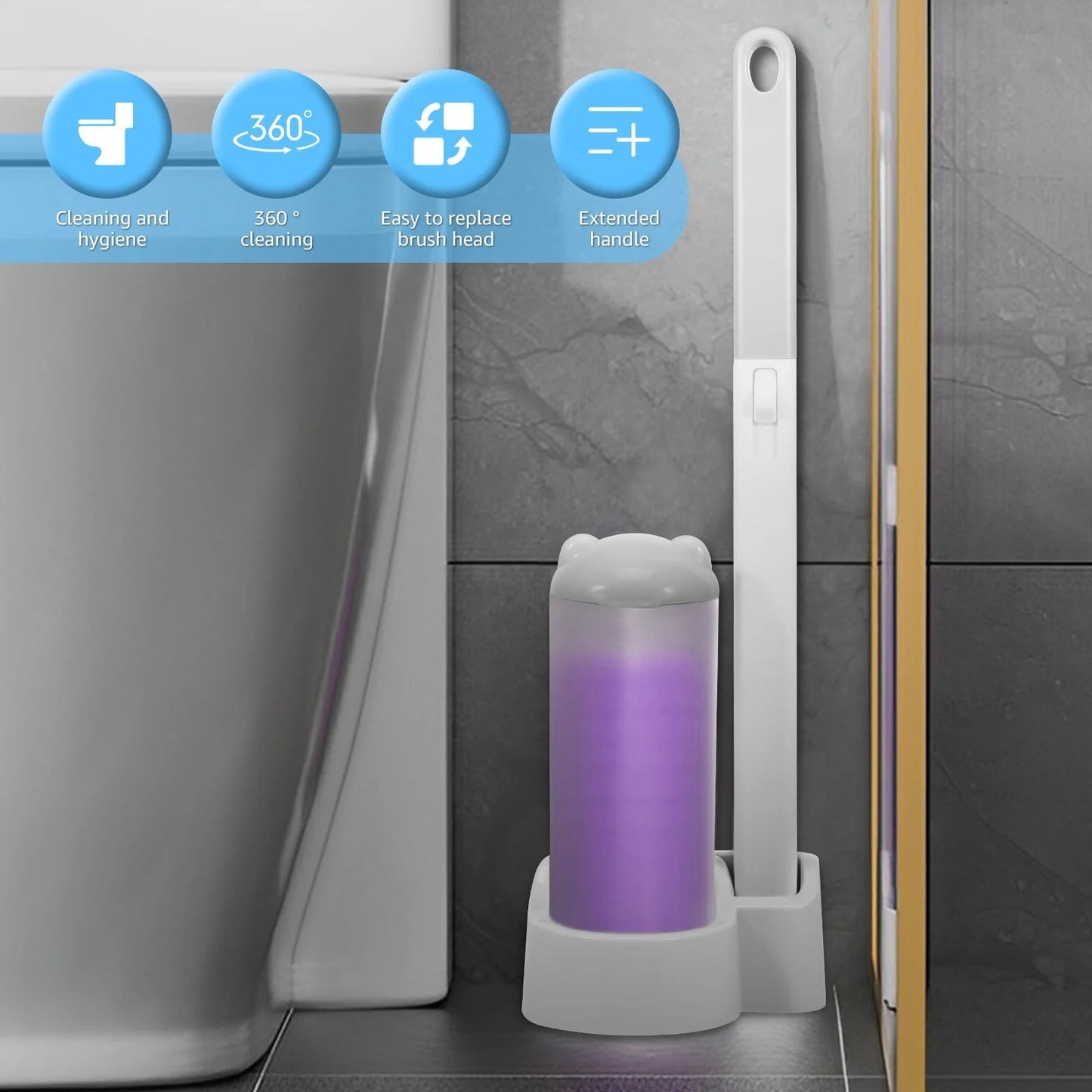 AquaScrub™ FlexiBrush – Wegwerp Reinigingskop voor Hygiënische Toiletranden