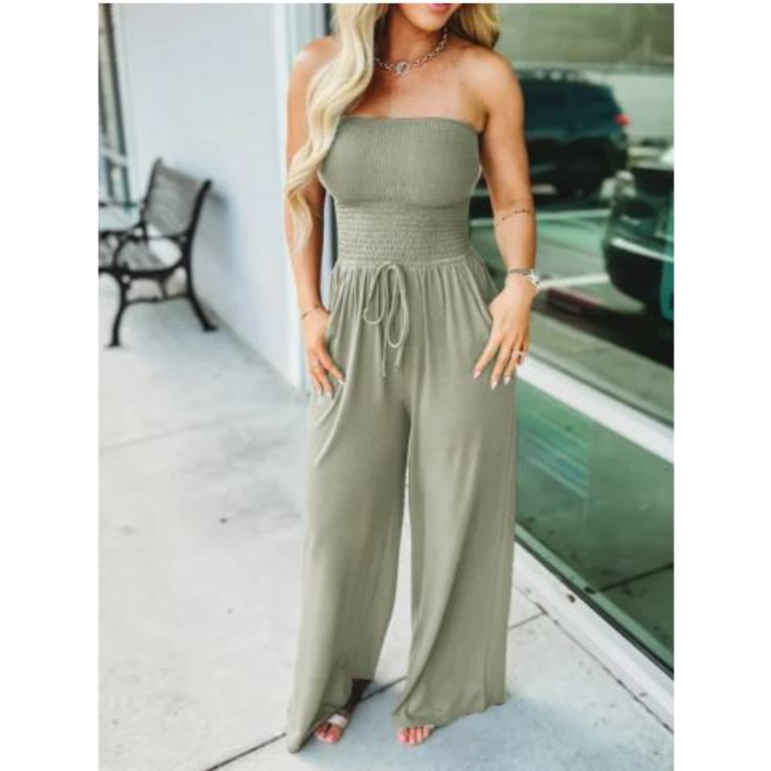 Luvine™ PureTube Jumpsuit: Buis Bovenkant Effen Kleur Jumpsuit