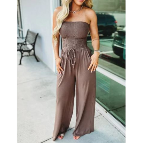 Luvine™ PureTube Jumpsuit: Buis Bovenkant Effen Kleur Jumpsuit