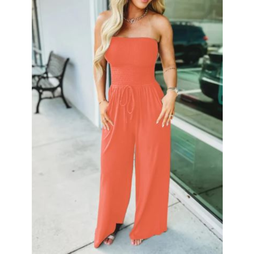 Luvine™ PureTube Jumpsuit: Buis Bovenkant Effen Kleur Jumpsuit