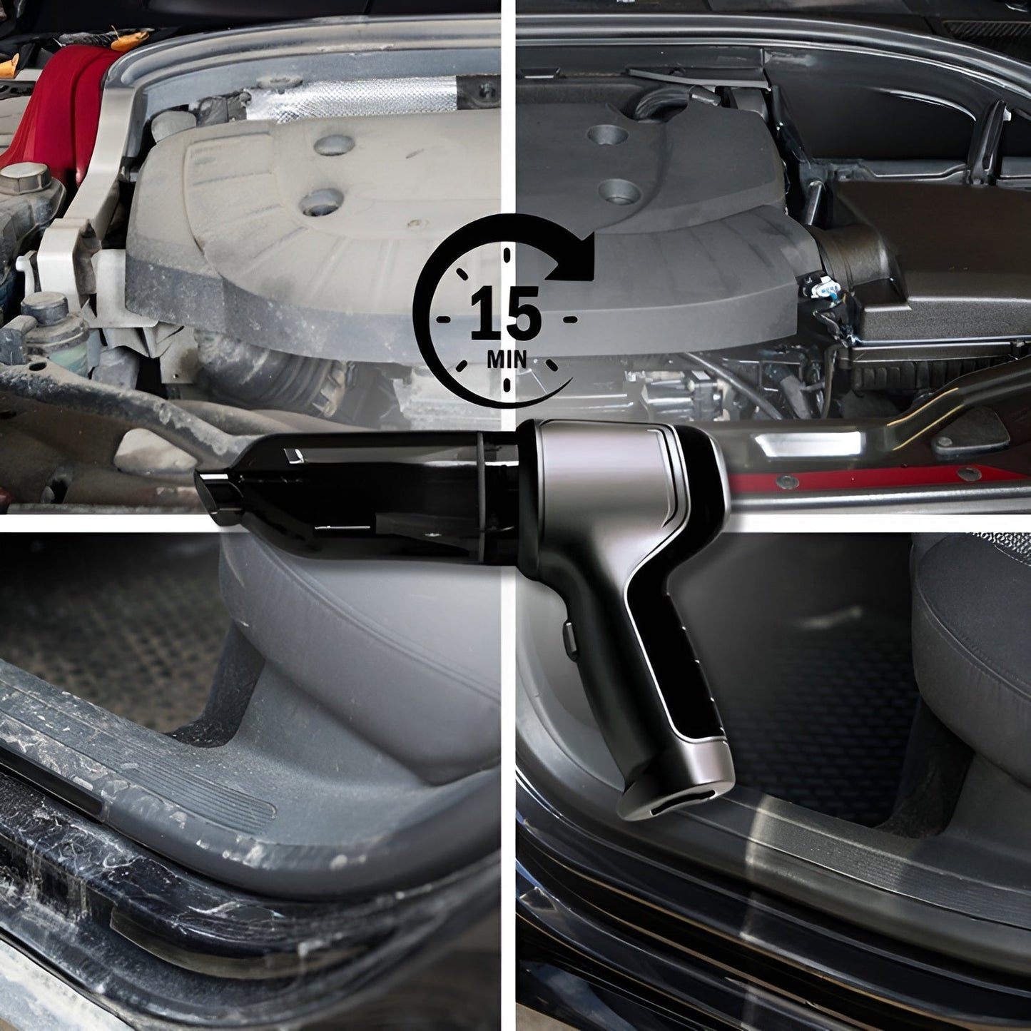 CleanPro™ AutoVac – Krachtige Draagbare Accu Stofzuiger voor Moeilijke Hoekjes