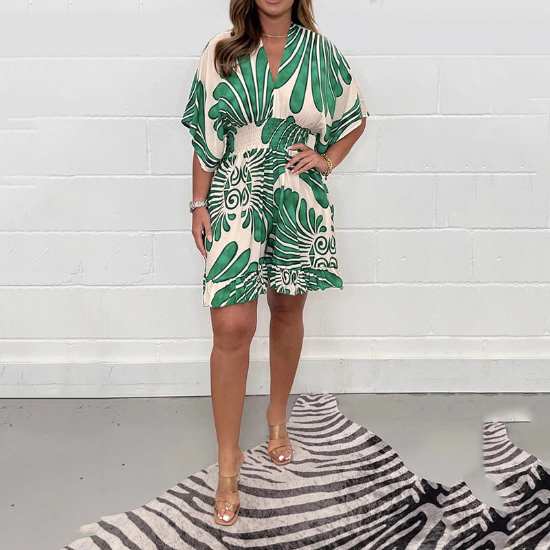 Luniva™ Short Jumpsuit – Casual Gedrukte Korte Jumpsuit voor Dames