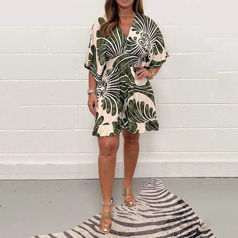 Luniva™ Short Jumpsuit – Casual Gedrukte Korte Jumpsuit voor Dames